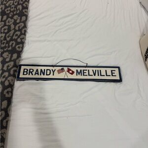 Brandy Melville Navy and White Hanging Sign